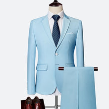 Load image into Gallery viewer, Suit male 3 Piece set Business Men's suits 2019 Autumn high-end Formal blazers Slim Fit party wedding large size boutique suit