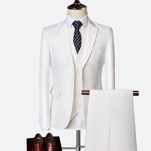 Load image into Gallery viewer, Suit male 3 Piece set Business Men's suits 2019 Autumn high-end Formal blazers Slim Fit party wedding large size boutique suit