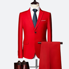 Load image into Gallery viewer, Suit male 3 Piece set Business Men's suits 2019 Autumn high-end Formal blazers Slim Fit party wedding large size boutique suit