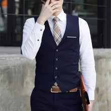 Load image into Gallery viewer, Fashion Mens Waistcoat Tops Suit Vest Tuxedo Wedding Formal Casual Coat Tops