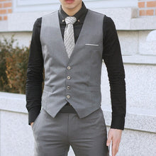 Load image into Gallery viewer, Fashion Mens Waistcoat Tops Suit Vest Tuxedo Wedding Formal Casual Coat Tops